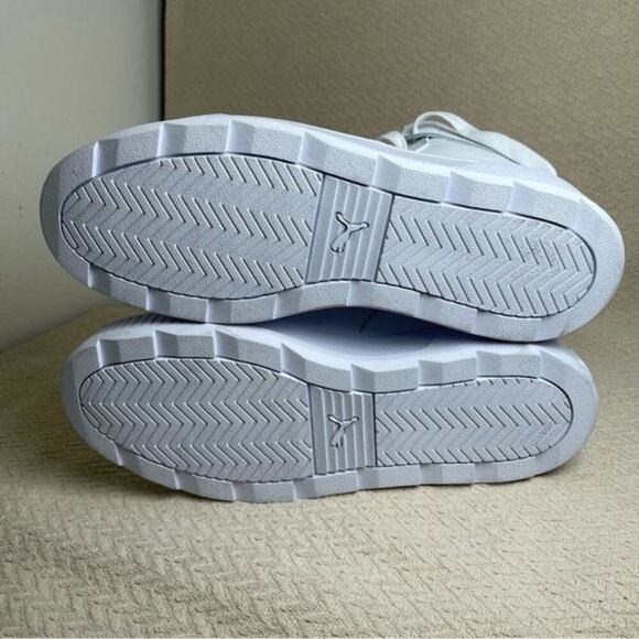 PUMA CA Pro Mid White/Team Gold Women’s US 10.5 Leather Sneakers NWOB 387213-01 - Picture 11 of 13